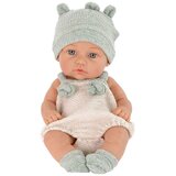  Lutka beba, siva odjeća, kapa, podbradak, 18 cm | shoptok.hr