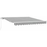Tenda na ručno uvlačenje antracit i bijela 300 x 250 cm | Eponuda.com