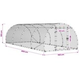  Kokošinjac Srebrna 400 x 150 x 100 cm Pocinčani čelik | shoptok.hr