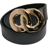 Urban Classics Accessoires Synthetic Leather Chain Buckle Ladies Belt black/gold