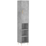 Maison Chic Visoka omara - Komoda - Predalnik betonsko siva 34,5x34x180 cm inženirski les, (21721122) | Shoptok.si