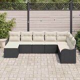  Sjedeća garnitura za vrt 8 kom. Crna poliratan 287.5 x 177.5 x 85 cm | Shoptok.si