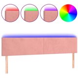  LED uzglavlje ružičasto 200x5x78/88 cm baršunasto | shoptok.hr