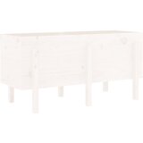 Povišena vrtna gredica bijela 121 x 50 x 57 cm masivna borovina | Eponuda.ba