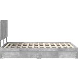  Postelja s shranjevanjem z vzglavjem Betonsko siva 135 x 190 cm, (5000106093) | Shoptok.si