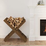 vidaXL Stojalo za drva medeno rjavo 47x39,5x48 cm trdna borovina Cene