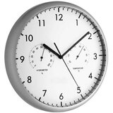 TFA Stenska ura (s termometrom in higrometrom, srebrna, premer: 26,5 cm) | Shoptok.si