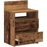 vidaXL Noćni ormarić s 2 ladice staro drvo 40x33x60 cm | shoptok.hr