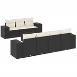 8-dijelni set vrtnih sofa od poliratana s jastucima crni Crna 93 x 62 x 69 cm | shoptok.hr