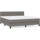  Box spring postelja z vzmetnico temno siva 180x200 cm blago, (20899427) | Shoptok.si
