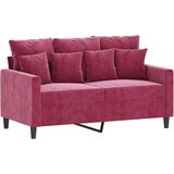  2-dijelni set sofa s jastucima crvena boja vina baršunasti | shoptok.hr
