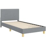  Krevet za djecu s uzglavljem Svijetlo siva 90 x 190 cm tkanina | shoptok.hr