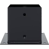  Postolja za stupove kvadratna 4 kom čelik presvučen prahom Antracitno siva 141 x 141 mm | shoptok.hr