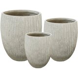 Mondex Okrasni lonci vlaknena glina Hevra Komplet 53x53x65,5/41,5x41,5x54,5/31x31x43 cm naravna 3 kos, (5000212443) Cene