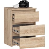 AKORD Cl3/40 Nočna Omarica, 3 Predali, Hrast Sonoma, (5000332036) | Shoptok.si