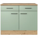 Flex-Well Kuhinjska Spodnja Omarica Cara, Zelena, Hrast | Shoptok.si