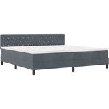  s opruga kutije Tamno siva 200 x 200 cm Baršun | shoptok.hr