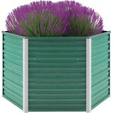  Vrtna sadilica od pocinčanog čelika 129 x 129 x 77 cm zelena | shoptok.hr