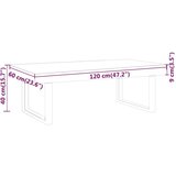  Stolić za kavu svjetlosmeđi i crni 120x60x40 cm MDF i željezo | shoptok.hr