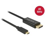 Delock USB-C® / DisplayPort adapterski kabel USB-C® vtič\, DisplayPort vtič 1.00 m črna 85255 pozlačeni konektorji USB-C®-Display kabel, (20417947) | Shoptok.si