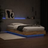  Krevetna konstrukcija s LED svjetlom Hrast artisan 80 x 200 cm | shoptok.hr