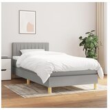  Okvir kreveta s oprugama i madrac svjetlosivi 80x200cm tkanina | shoptok.hr