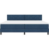 Box Postelja z vzmetnico z vzmetnico Modra 200 x 200 cm blago, (5000128599) | Shoptok.si