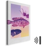  Slika - Fish in Pastels - Stylized Fish Against Gradient Shapes 80x120 Akustična | shoptok.hr