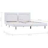  Okvir za krevet od umjetne kože LED bijeli 180 x 200 cm | shoptok.hr