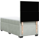 Box spring krevet s madracem svjetlosivi 80 x 200 cm baršunasti | shoptok.hr