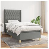  S oprugama i madracem tamnosivi 90x200 cm od tkanine | shoptok.hr