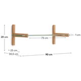 Kave Home Stakleni modularni sustav polica u prirodnoj boji 90x28x30,5 cm Sitra – | shoptok.hr
