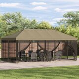  Pokrov za gazebo s bočnim zidovima 6 x 3 m Bež Poliester 190 | shoptok.hr
