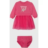 Guess Obleka za dojenčka roza barva, A4YK03 KB8R0