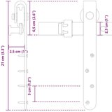 vidaXL Komplet kliznih vrata ormarića 213 cm ugljični čelik | shoptok.hr