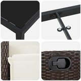  Vrtni set za objed 5 kom. Smeđa poliratan | shoptok.hr