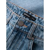 Ombre Men's short denim shorts with rips and holes - light blue | shoptok.hr