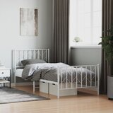 Metalni okvir kreveta s uzglavljem i podnožjem bijeli 90x200 cm | shoptok.hr