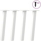 Furnova Noge za mizo za kavo 4 kosi bela 30 cm jeklo, (21913730) | Shoptok.si