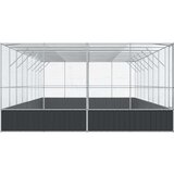  Kavez za ptice s produžetkom srebrni 832x414x212 cm čelični | shoptok.hr