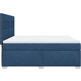 vidaXL Box spring postelja z vzmetnico modra 180x200 cm blago | Shoptok.si