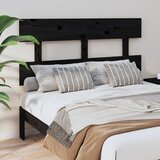  Uzglavlje za krevet crno 124 x 3 x 81 cm od masivne borovine | shoptok.hr