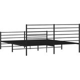  Metalni okvir kreveta uzglavlje i podnožje crni 183x213 cm | Eponuda.ba
