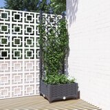 vidaXL Cvetlično korito z oporno mrežo temno sivo 40x40x121,5 cm PP Cene