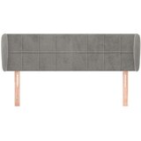  Uzglavlje s ušima svjetlosivo 147x23x78/88 cm baršunasto | shoptok.hr