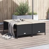 Furnova Vrtni stolčki z blazinami 4 kosi črn poli ratan, (21954089) | Shoptok.si