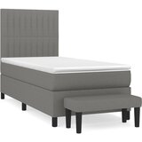 The Living Store Box spring postelja z vzmetnico temno siva 80x200 cm blago - Box Spring Postelja, (21501258) | Shoptok.si
