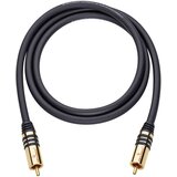 Oehlbach cinch avdio priključni kabel [1x moški cinch konektor - 1x moški cinch konektor] 1.00 m črna pozlačeni konektorji NF Sub, (20432009) | Shoptok.si