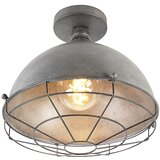 QAZQA Industrijska stropna svetilka starinsko srebrna 32 cm - Tečaj Cene