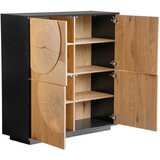 MID.YOU komoda, črna, barve hrasta | Shoptok.si